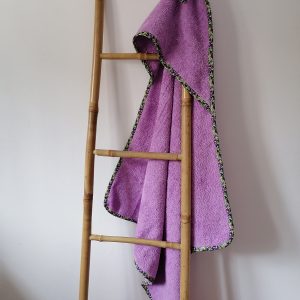 sortie de bain mauve