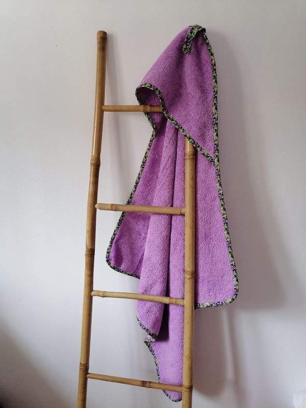 sortie de bain mauve