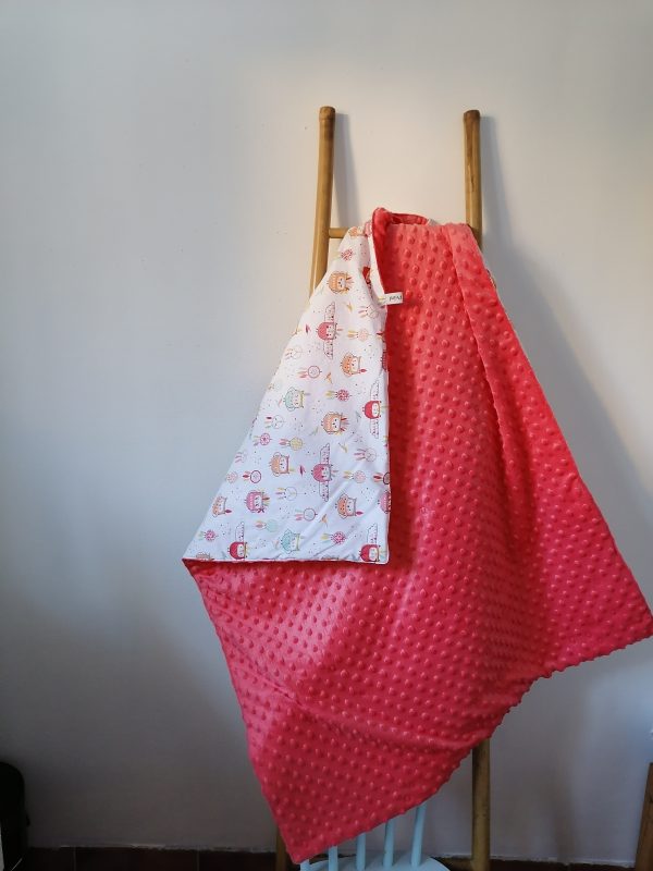 Couverture bi-face Les petits hiboux